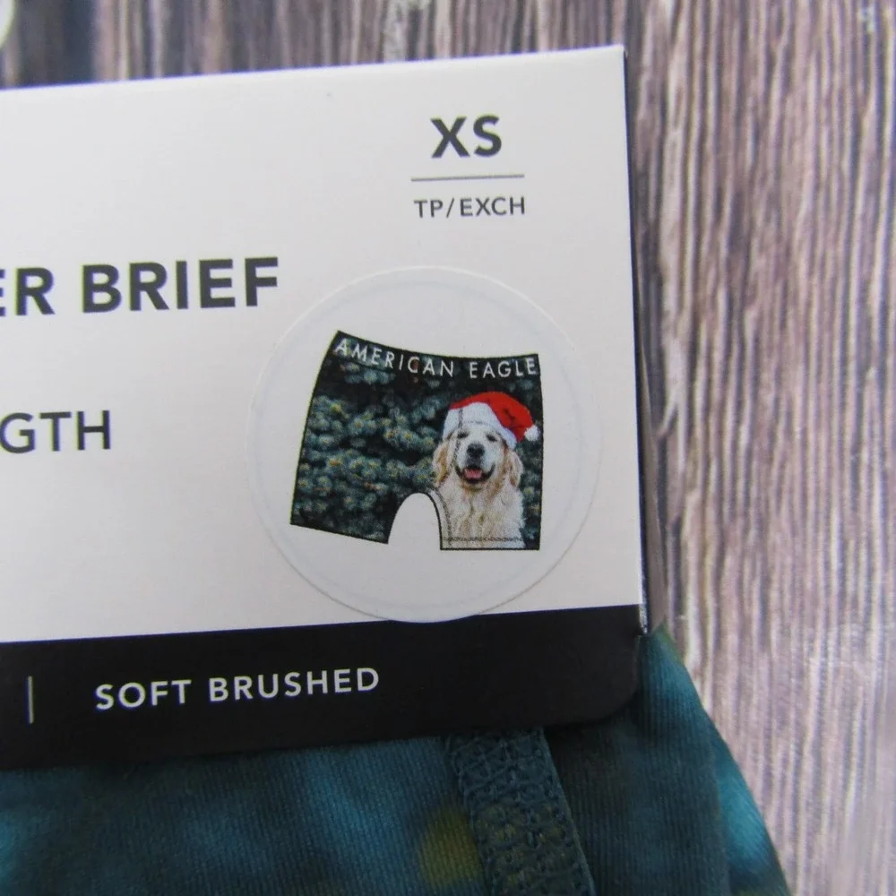 American Eagle NEW NWT Mens XS Boxer Briefs Dog Christmas Xmas‎ Gift Stocking